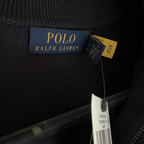 💥SOLD💥  290$ Brand new Navy Ralph Lauren quarter button up heavy sweater - Picture 5 of 7
